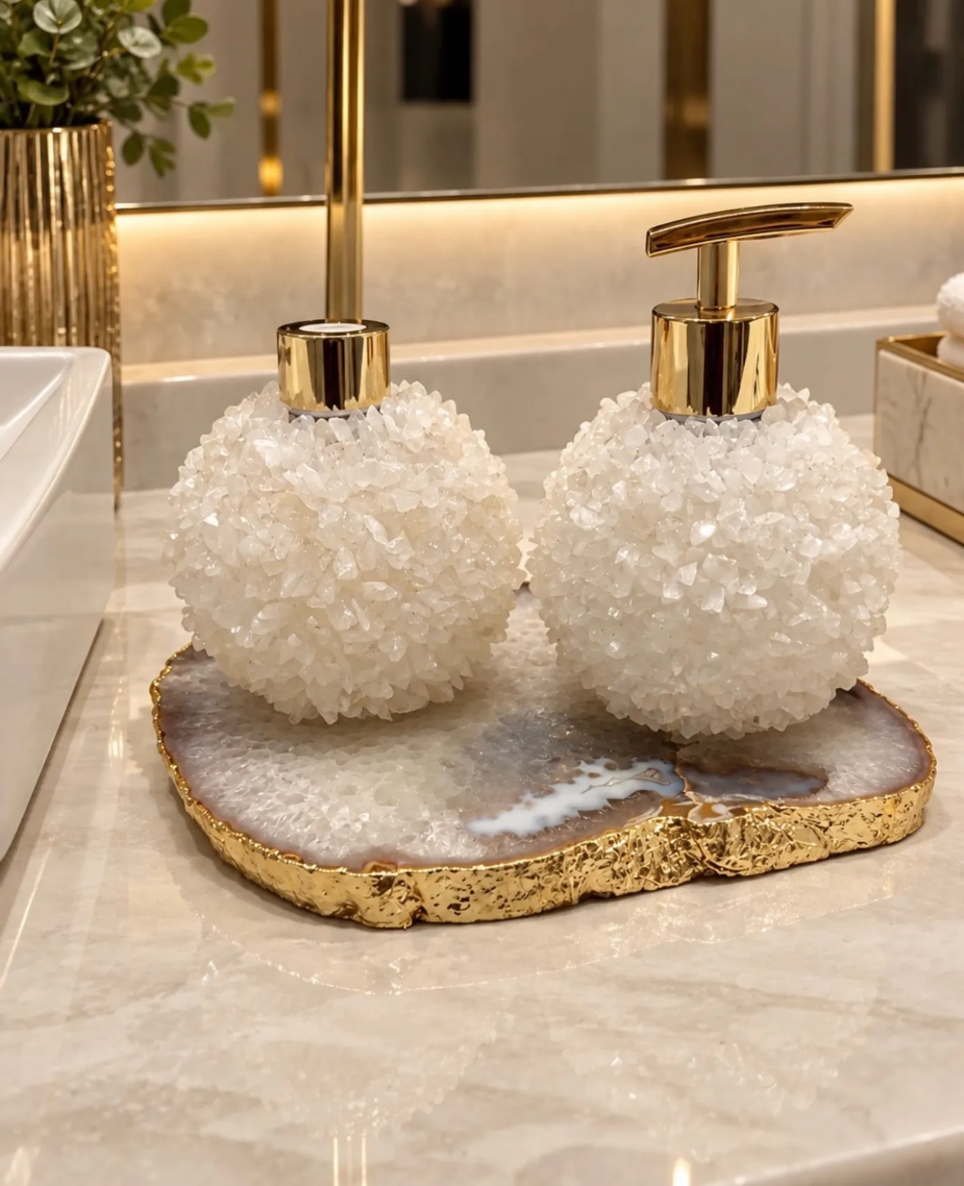 Kit Lavabo Branco Cristal
