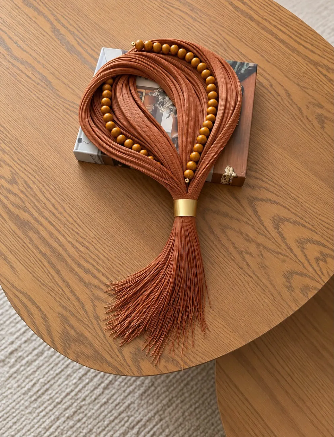 Colar de Mesa Cobre com Contas